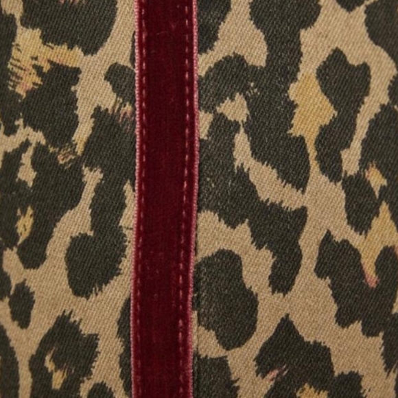 ZARA Premium Womens Leopard Print Velvet Trim 2 - Picture 7 of 8